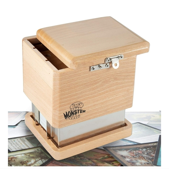 Monster Misdirection Theft-Deterrent TCG Wooden Deck Box- Fake Latch Won't Open - Picture 2 of 13